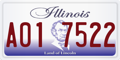 IL license plate A017522