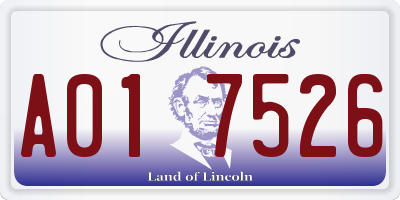 IL license plate A017526