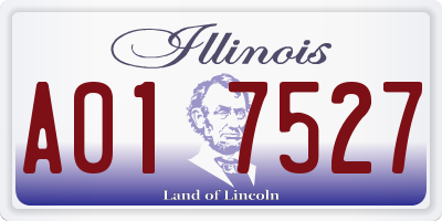 IL license plate A017527