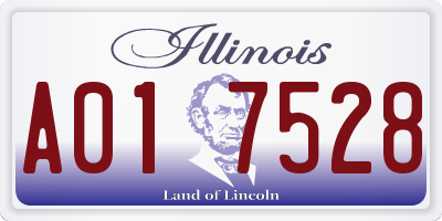 IL license plate A017528