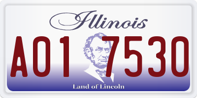 IL license plate A017530