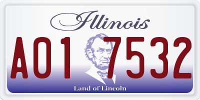 IL license plate A017532