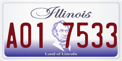 IL license plate A017533