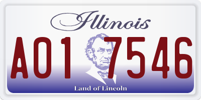 IL license plate A017546