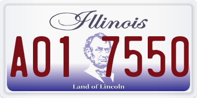 IL license plate A017550