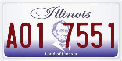 IL license plate A017551