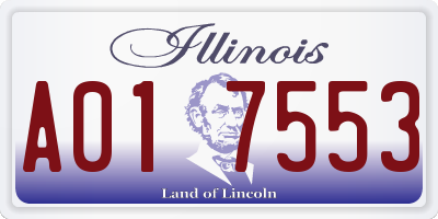 IL license plate A017553