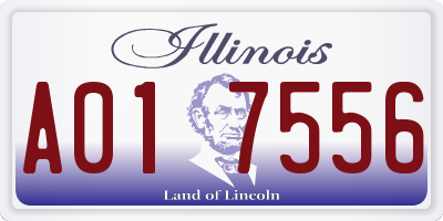 IL license plate A017556