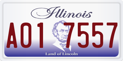 IL license plate A017557