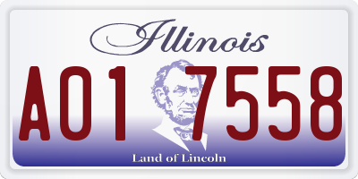 IL license plate A017558