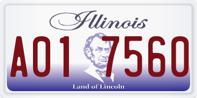 IL license plate A017560