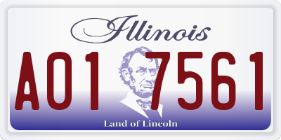 IL license plate A017561