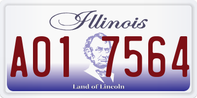 IL license plate A017564
