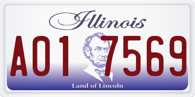 IL license plate A017569