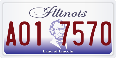 IL license plate A017570