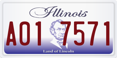 IL license plate A017571