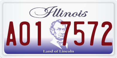 IL license plate A017572