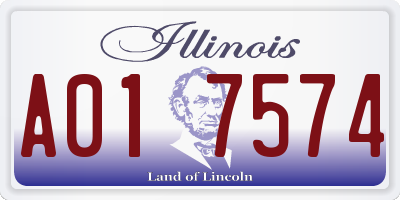 IL license plate A017574