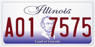 IL license plate A017575