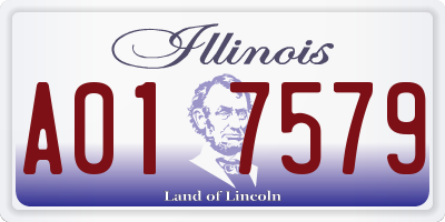 IL license plate A017579