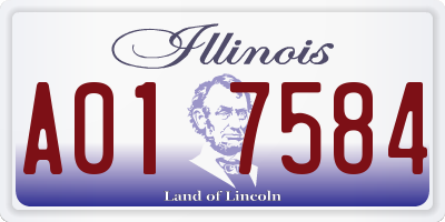 IL license plate A017584
