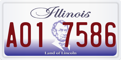 IL license plate A017586