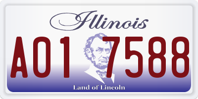 IL license plate A017588