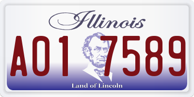 IL license plate A017589