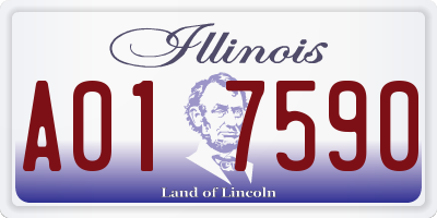 IL license plate A017590