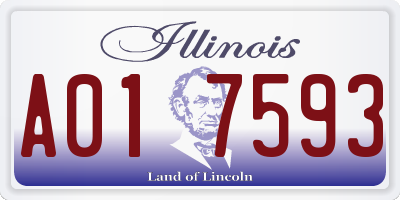 IL license plate A017593