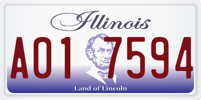 IL license plate A017594