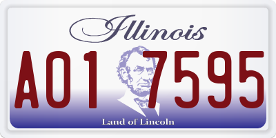 IL license plate A017595