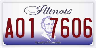 IL license plate A017606