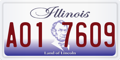 IL license plate A017609