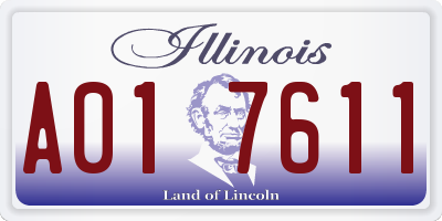 IL license plate A017611