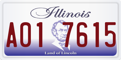 IL license plate A017615