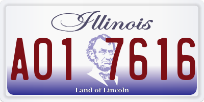 IL license plate A017616