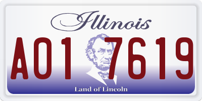IL license plate A017619