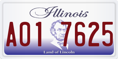 IL license plate A017625