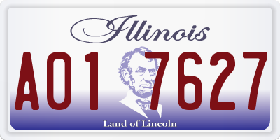 IL license plate A017627