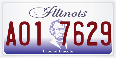 IL license plate A017629