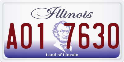 IL license plate A017630