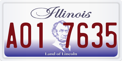 IL license plate A017635