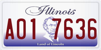 IL license plate A017636