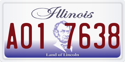 IL license plate A017638