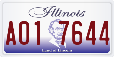 IL license plate A017644