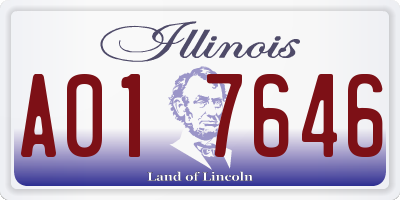 IL license plate A017646