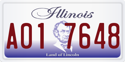 IL license plate A017648