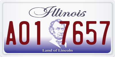 IL license plate A017657