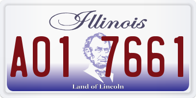 IL license plate A017661